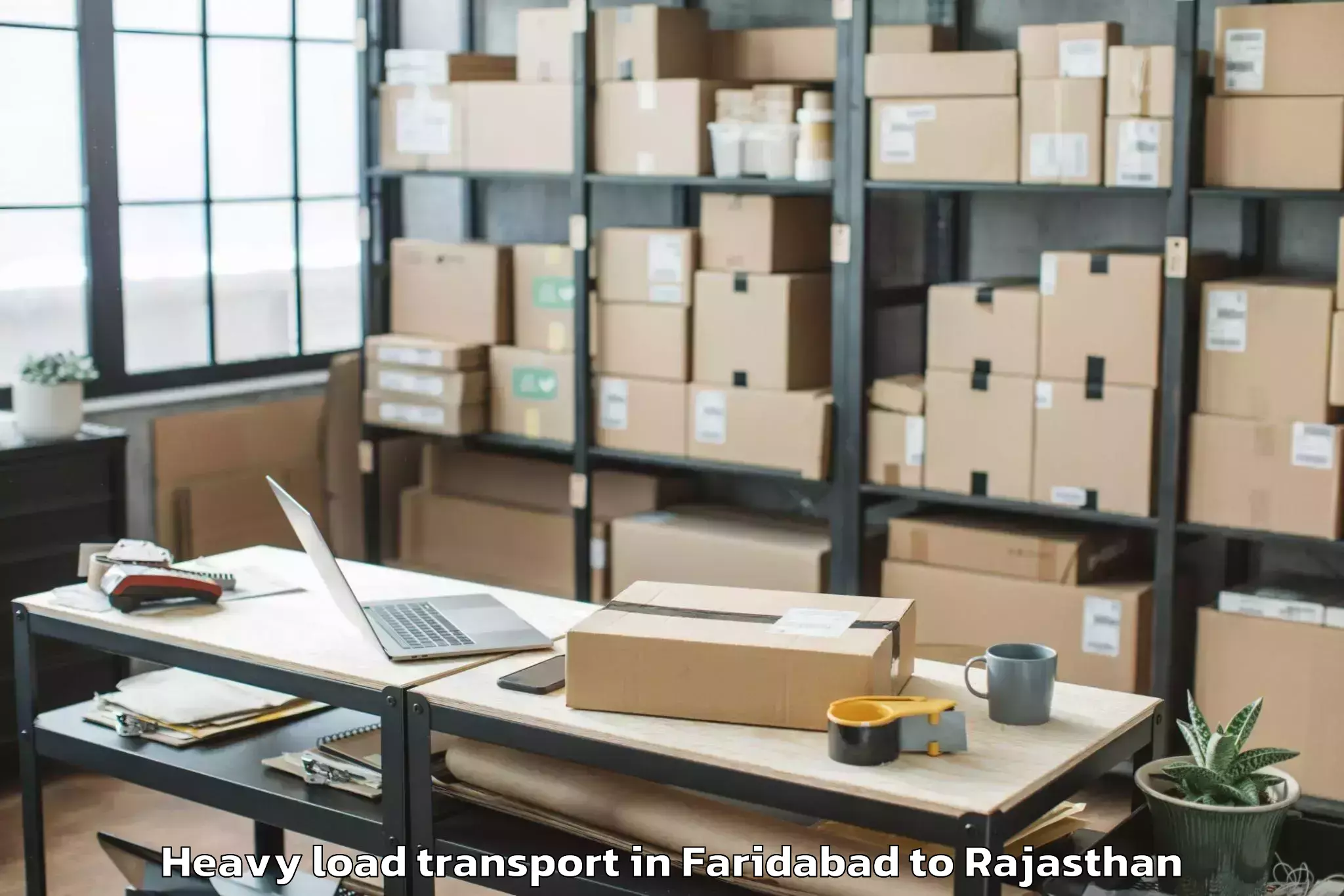 Leading Faridabad to Pali Heavy Load Transport Provider